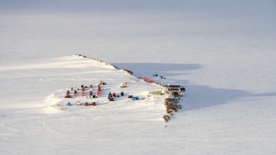 Princess Elisabeth Antarctica viewed from the sky