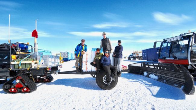 Scientists doing a crevasse training at the start of the season - © International Polar Foundation