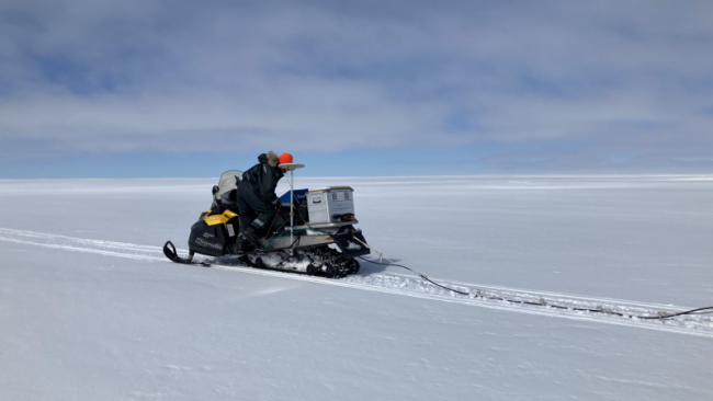 Scientist on Skidoo - © IPF