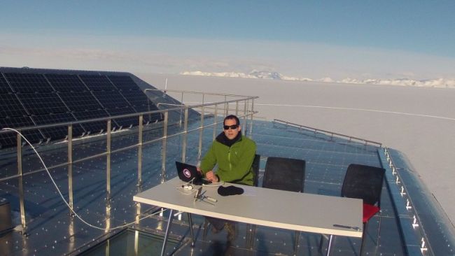 Eric Working in the Great Antarctic Wilderness - © International Polar Foundation