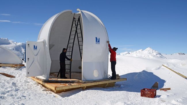 The geomagnetic observatory is finally taking shape! - © Jos Van Hemelrijck / International Polar Foundation