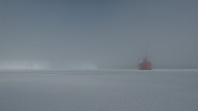 The Mary Arctica near the coast of Antarctica - © International Polar Foundation - RenĂ© Robert