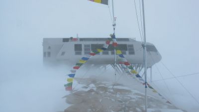 Snowstorm at Princess Elisabeth Antarctica, back in December 2011 - © International Polar Foundation
