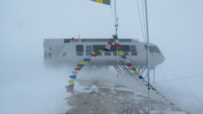 The storm hitting the station - © International Polar Foundation