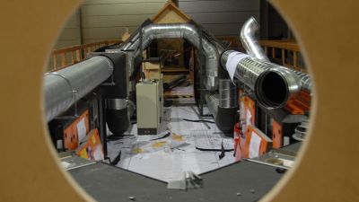 Ventilation System Being Mounted at Laborelec in Linkebeek - © International Polar Foundation