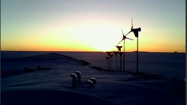 Webcam image from Princess Elisabeth Antarctica, July 2012 - © 2012 International Polar Foundation