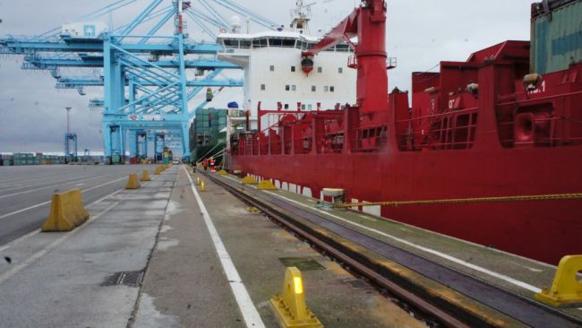 Loading the Mary Arctica at Zeebrugge