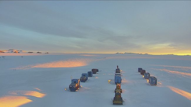 Last Sunset of Austral Autumn 2021 at the Princess Elisabeth Antarctica