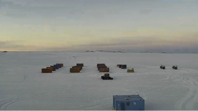 Timelapse of Snow Being Cleared from the Princess Elisabeth Antarctica