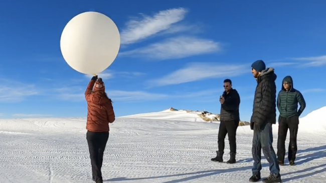First Weather Balloon filled with Hydrogen Produced at PEA Launched