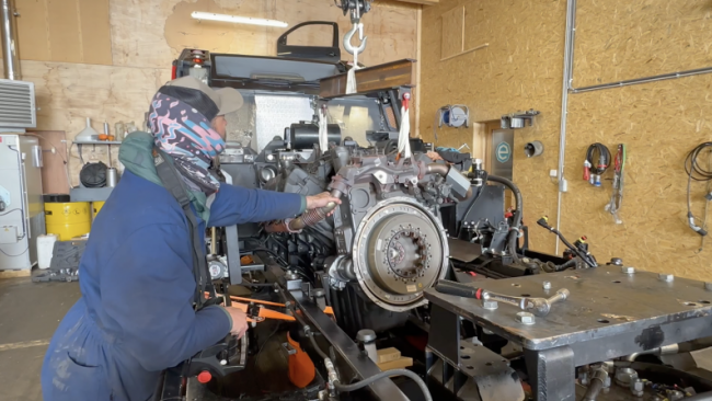 Tractor Engine Removal