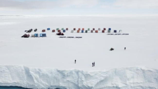 Offloading of Ship at Princess Ragnhild Coast January 2024