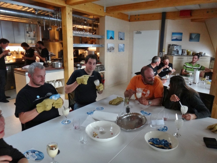 Everybody got a brand new pair of gloves for the work to be done in 2012. - International Polar Foundation