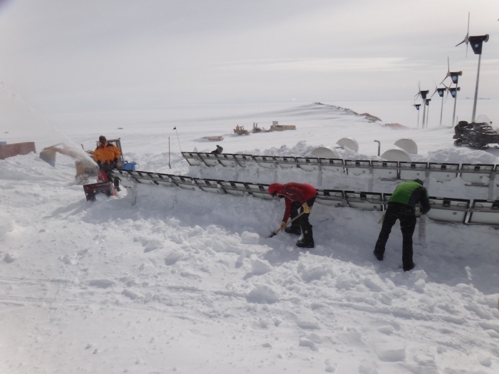 At least we have a nice view while working. - International Polar Foundation