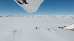 A flight around Utsteinen: View of the Utsteinen village - International Polar Foundation / René Robert