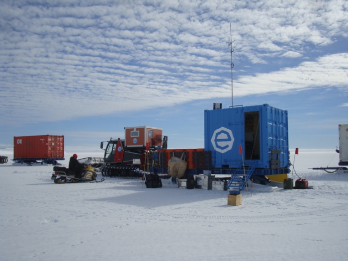 Better weather makes for easier logistics at the field camp.  - International Polar Foundation/Alain Hubert