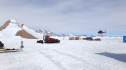 A small heliport has been set up near the station, in a place that's as protected from strong winds as possible. - International Polar Foundation
