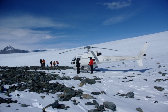 First scientific duties. These helicopters can land pretty much everywhere and allow scientists to collect and bring back rock samples from remote places. - IPF