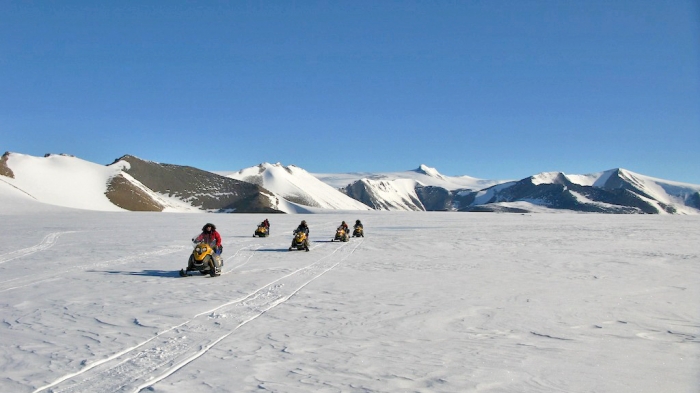The BGR team is back at Princess Elisabeth after a day in the field. - International Polar Foundation