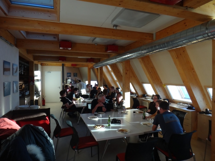 The newcomers settle in around a nice meal
 - IPF