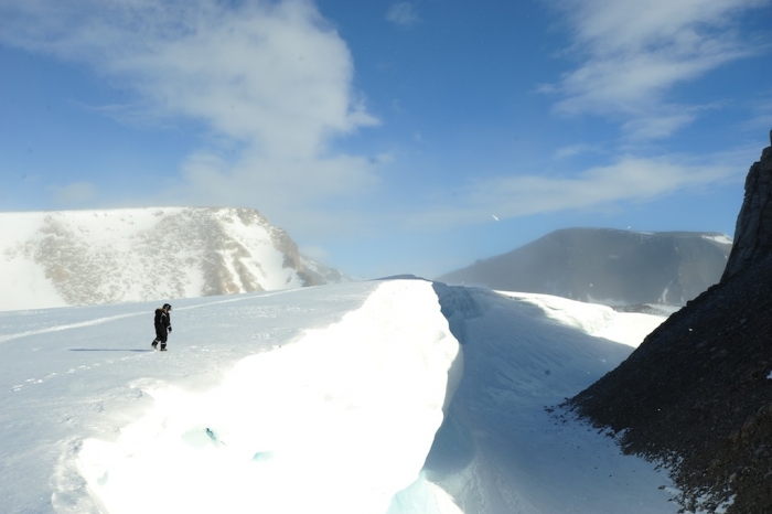 The Yukotori Nunatak, where snow petrels gather to breed in the summer
 - IPF