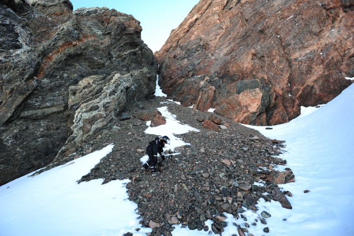 Nighat Amin at the point where Antarctica was once joined to the southern part of Africa
 - IPF