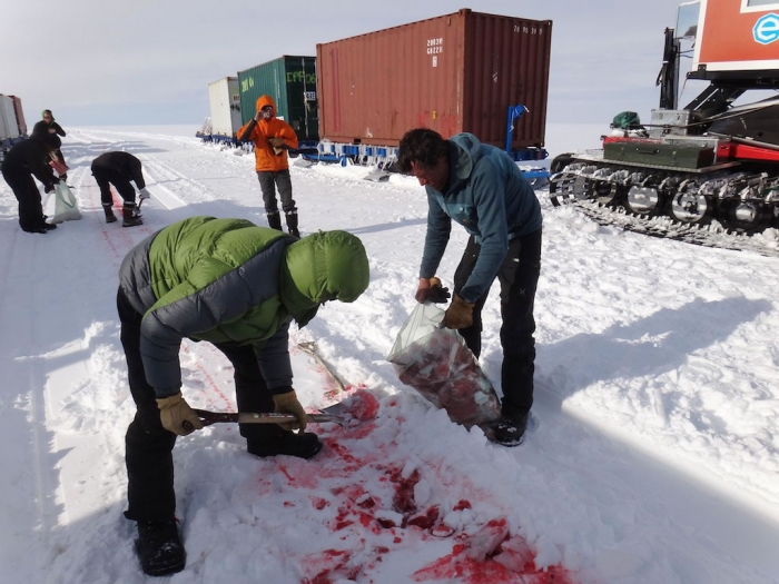 Problem fixed. Cleaning the oil before carrying on. - International Polar Foundation