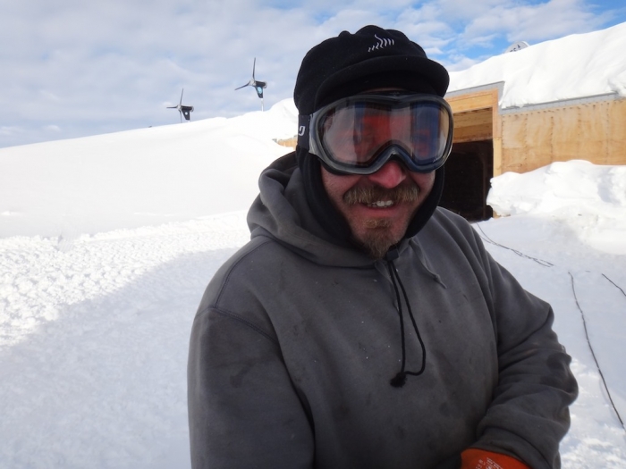 Kristof, our Chief Mechanic, is always in a good mood - International Polar Foundation